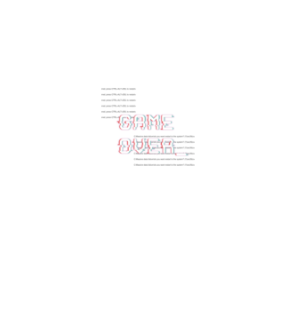 GAME OVER minta fekete pólón
