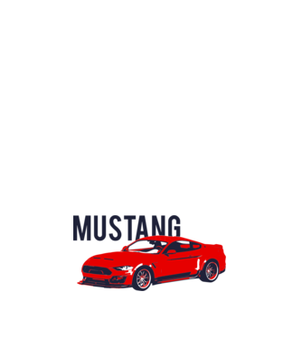 Ford Mustang - 3 színű - logó nélkül minta világoskék pólón