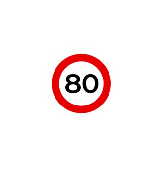 80 - korhatár - szülinap minta fehér pólón