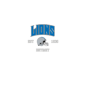 Detroit Lions - retro logo minta szürke pólón