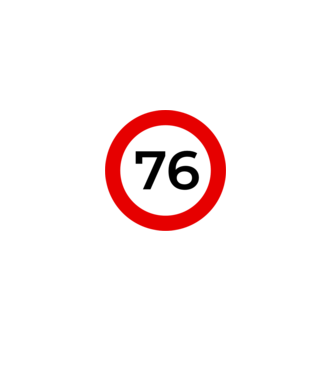 76 - korhatár - szülinap minta fehér pólón