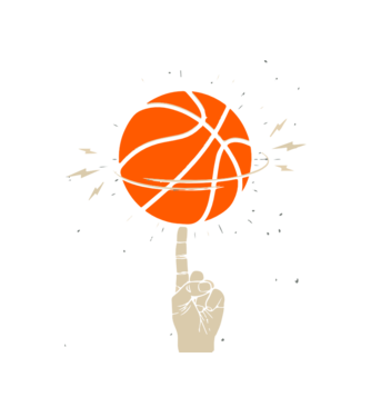 baketball - kosárlabda minta fehér pólón