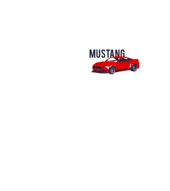 Ford Mustang - 3 színű - logó nélkül minta neonsárga pólón