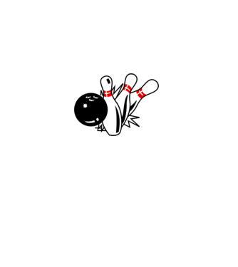 bowling  minta szürke pólón