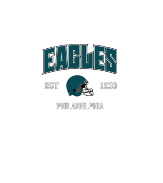 Philadelphia Eagles - retro logo minta szürke pólón