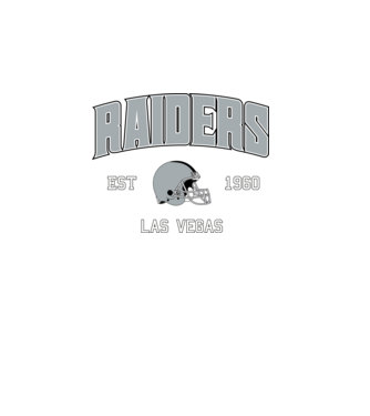 Las Vegas Raiders - retro logo minta szürke pólón