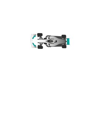 formula1 mercedes-amg versenyautó minta fehér pólón