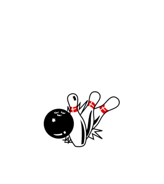 bowling  minta királykék pólón