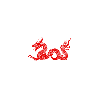 dragon minta fehér pólón