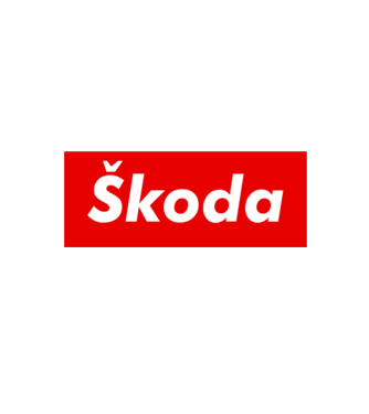 Skoda like supreme minta fehér/piros pólón