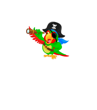 kalóz papagáj - pirate parrot minta rózsaszín pólón