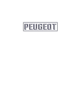 Peugeot retro logo minta fehér pólón