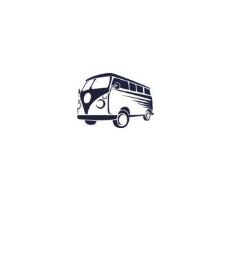 VW Bus minta szürke pólón