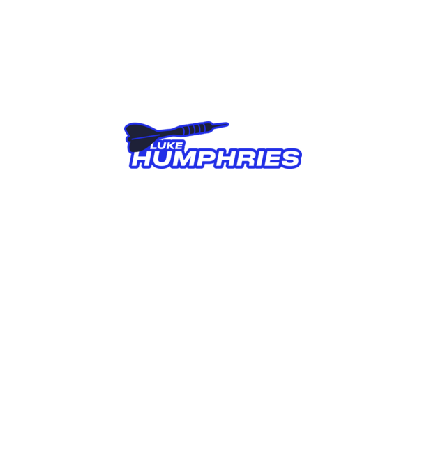 Luke Humphries - profi darts játékos minta sötétkék pólón