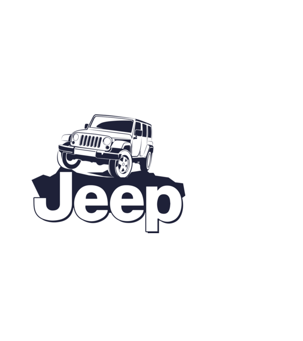 Jeep minta fekete pólón