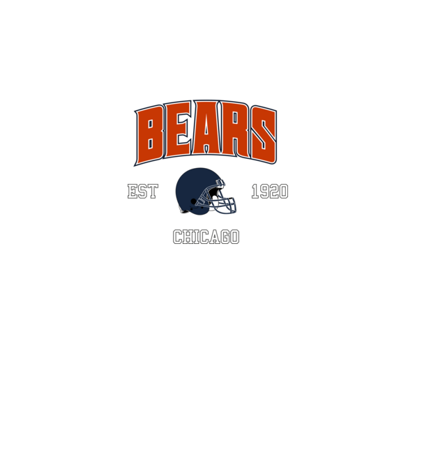 Chicago Bears - retro logo minta fehér pólón