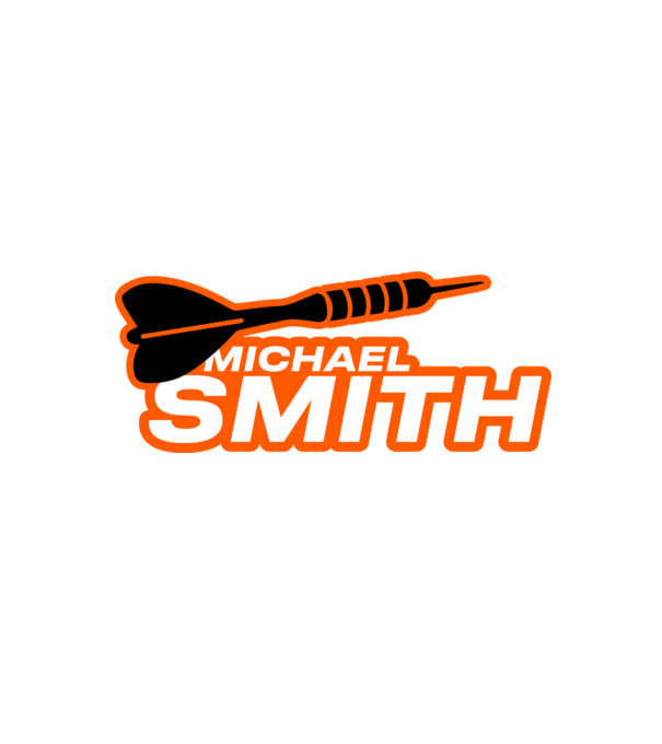 Michael Smith - profi darts játékos minta fekete pólón