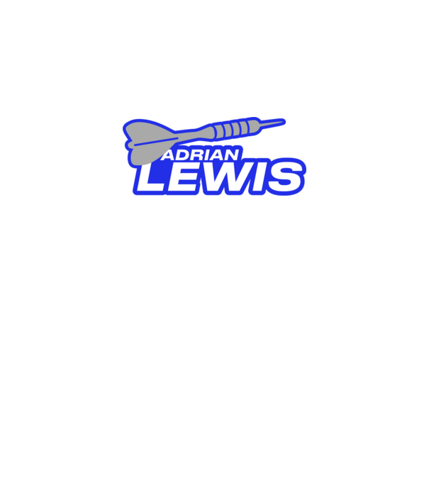 Adrian Lewis - profi darts játékos minta fekete pólón