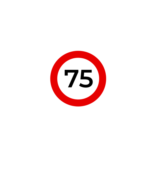75 - korhatár - szülinap minta piros pólón