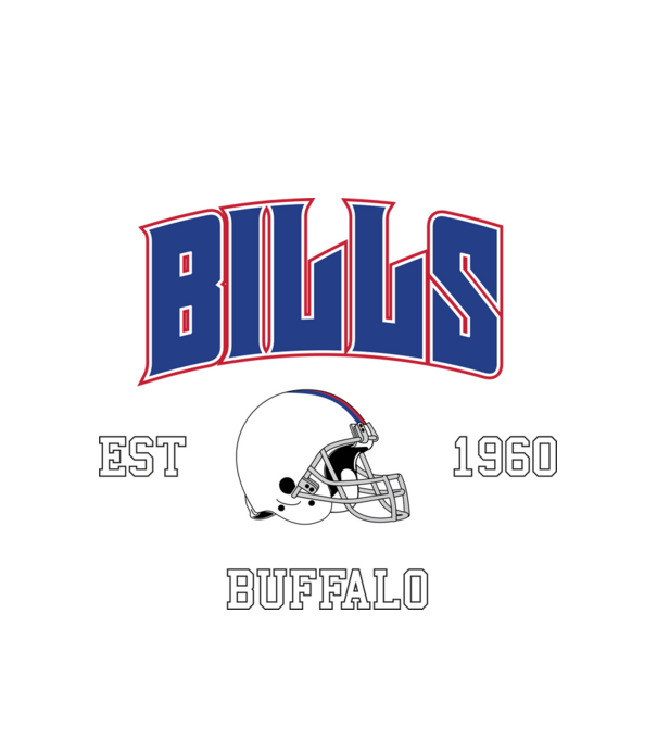 Buffalo Bills - retro logo minta fehér pólón