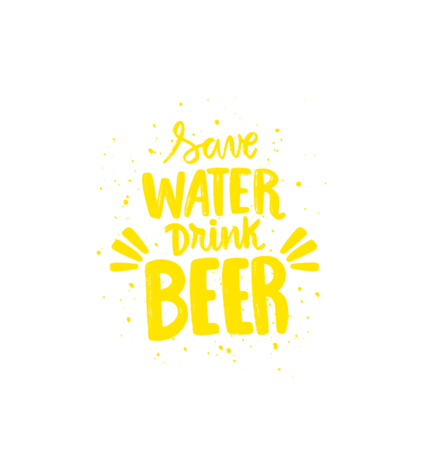 save water drink beer minta fehér pólón