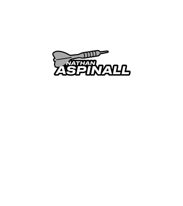 Nathan Aspinall - profi darts játékos minta sötétszürke pólón