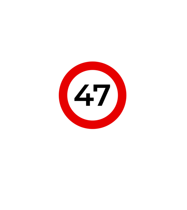 47 - korhatár - szülinap minta fehér pólón