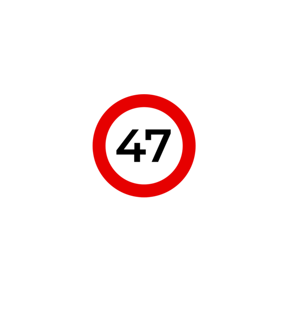 47 - korhatár - szülinap minta fehér pólón