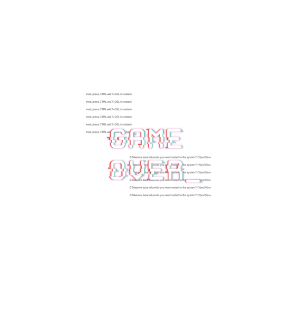GAME OVER minta fekete pólón