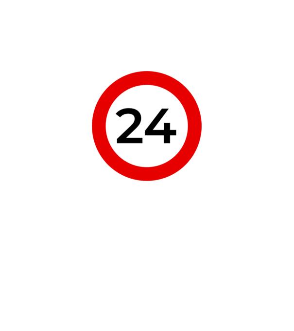 24 - korhatár - szülinap minta fehér pólón