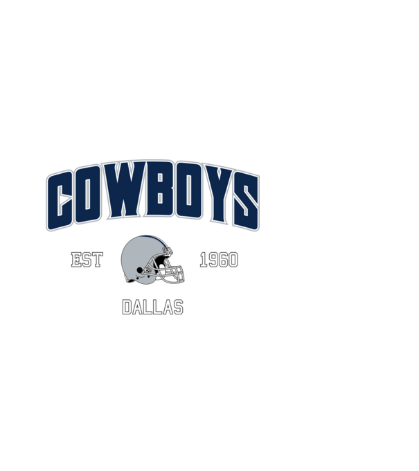 Dallas Cowboys - retro logo minta világoskék pólón
