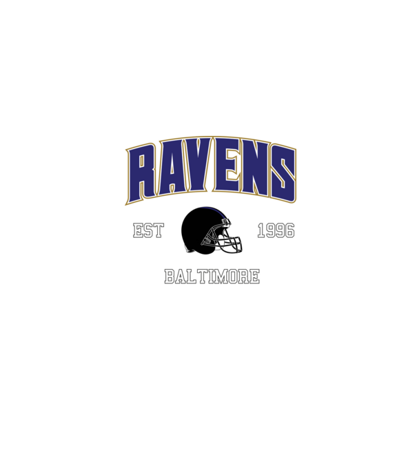 Baltimore Ravens - retro logo minta farmerkék pólón