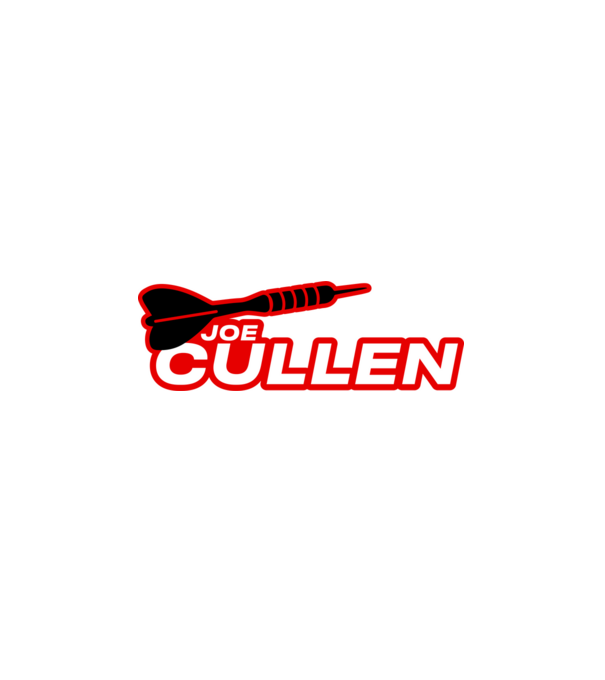 Joe Cullen - profi darts játékos minta fehér pólón