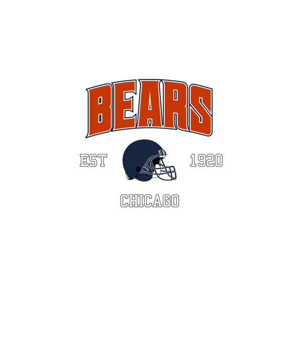 Chicago Bears - retro logo minta világos rózsaszín pólón