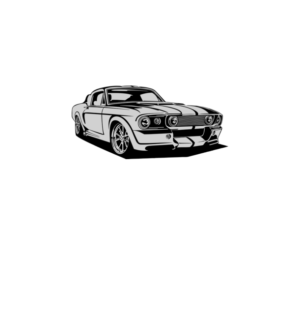 1967 Ford Mustang Shelby GT500 - Eleanor minta szürke pólón