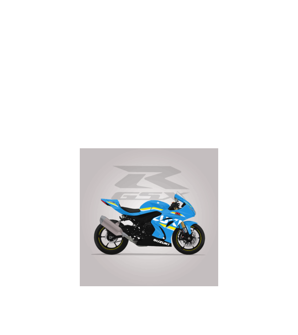 Suzuki GSXR 1000 2017 minta királykék pólón