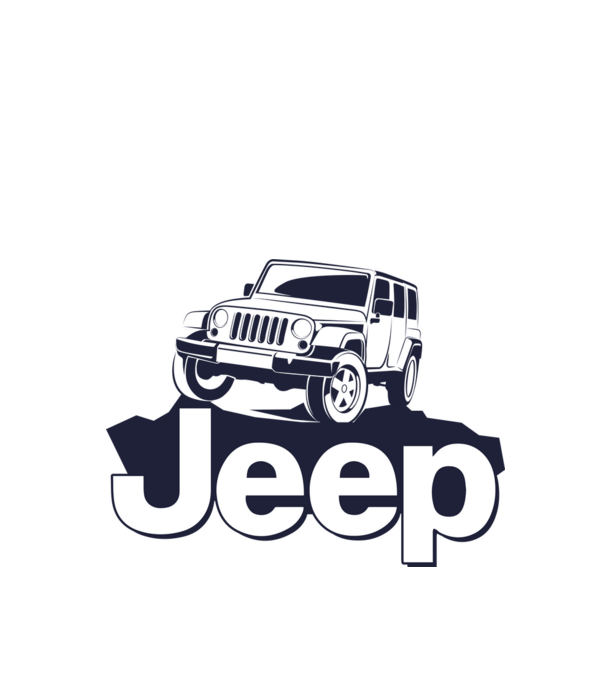Jeep minta fehér pólón