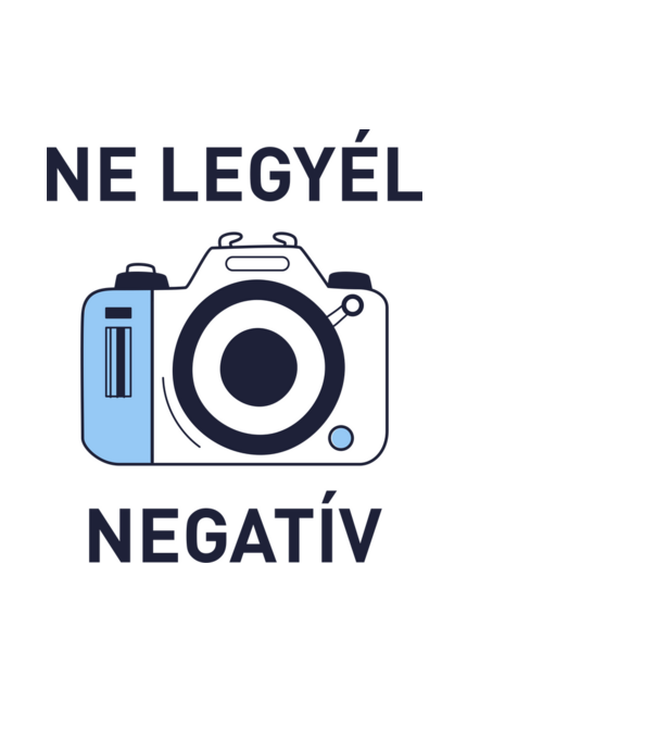 NE LEGYÉL NEGATÍV minta fekete pólón