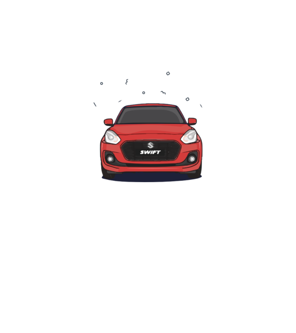 Suzuki Swift minta fehér pólón