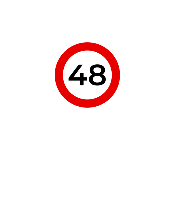48 - korhatár - szülinap minta fehér pólón
