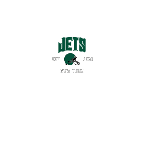 New York Jets - retro logo minta szürke pólón