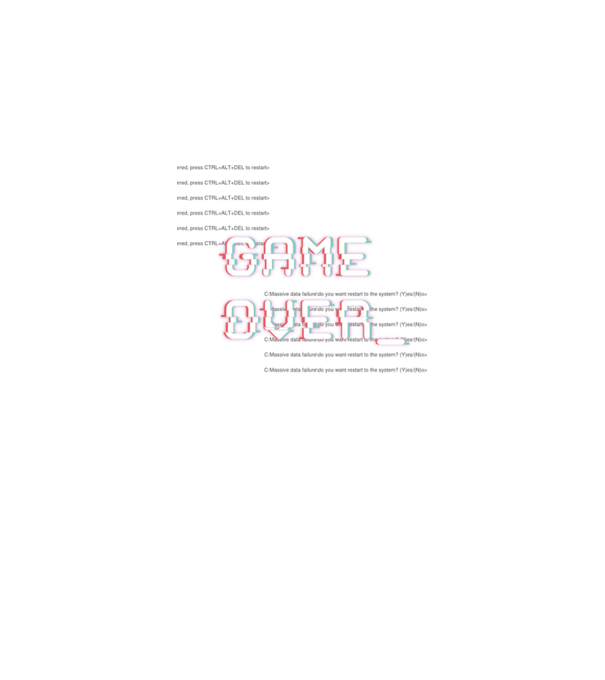 GAME OVER minta fekete pólón