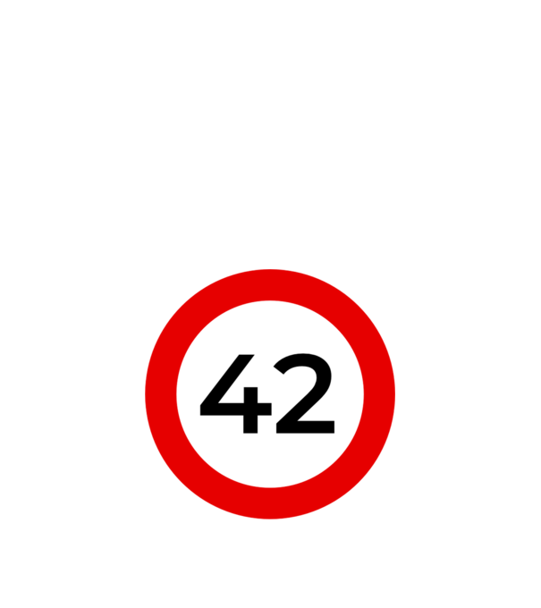 42 - korhatár - szülinap minta fehér pólón