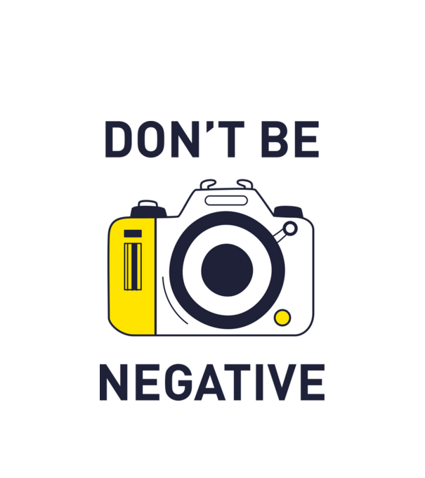DON'T BE NEGATIVE minta fehér pólón