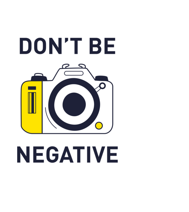 DON'T BE NEGATIVE minta fehér pólón