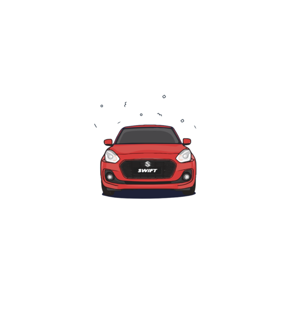 Suzuki Swift minta fehér pólón