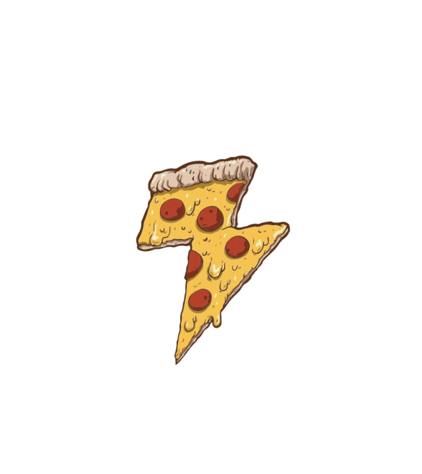 villám pizza minta türkiz pólón