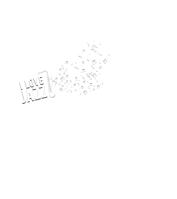 I LOVE JAZZ minta világoskék pólón