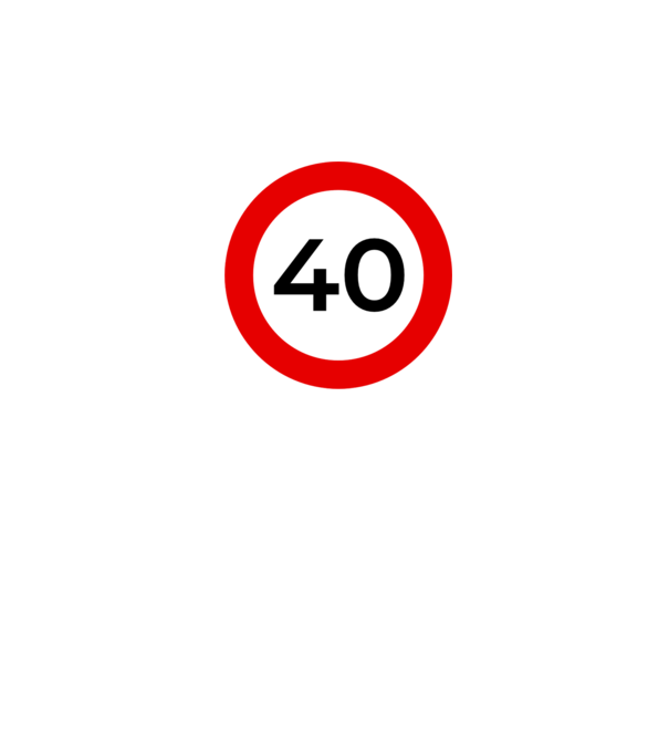40 - korhatár - szülinap minta fehér pólón