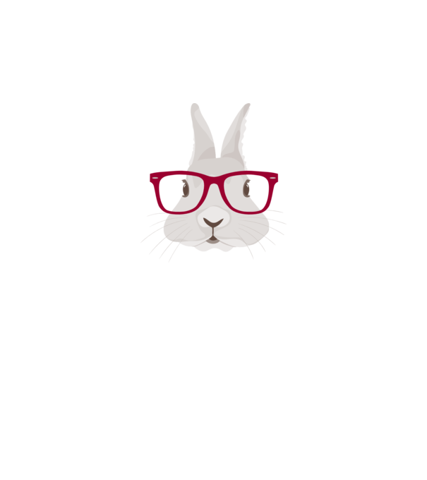 Hipster Rabbit minta fehér pólón